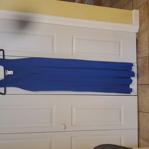 Matty M Royal Blue V Neck Dress